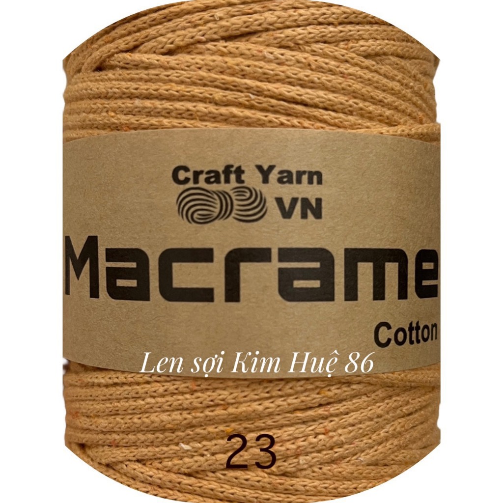 Sợi Macrame Cotton cỡ sợi 3mm dùng để trang trí, làm túi xách handmade