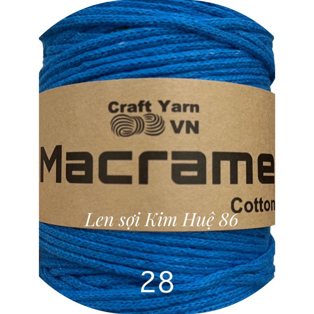 Sợi Macrame Cotton cỡ sợi 3mm dùng để trang trí, làm túi xách handmade