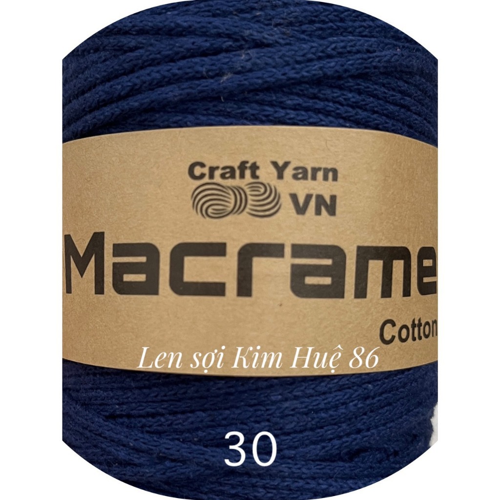 Sợi Macrame Cotton cỡ sợi 3mm dùng để trang trí, làm túi xách handmade
