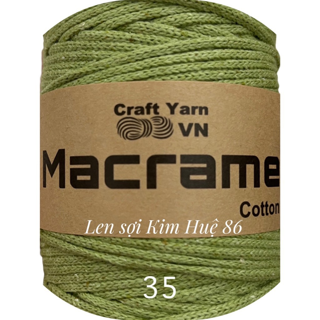 Sợi Macrame Cotton cỡ sợi 3mm dùng để trang trí, làm túi xách handmade