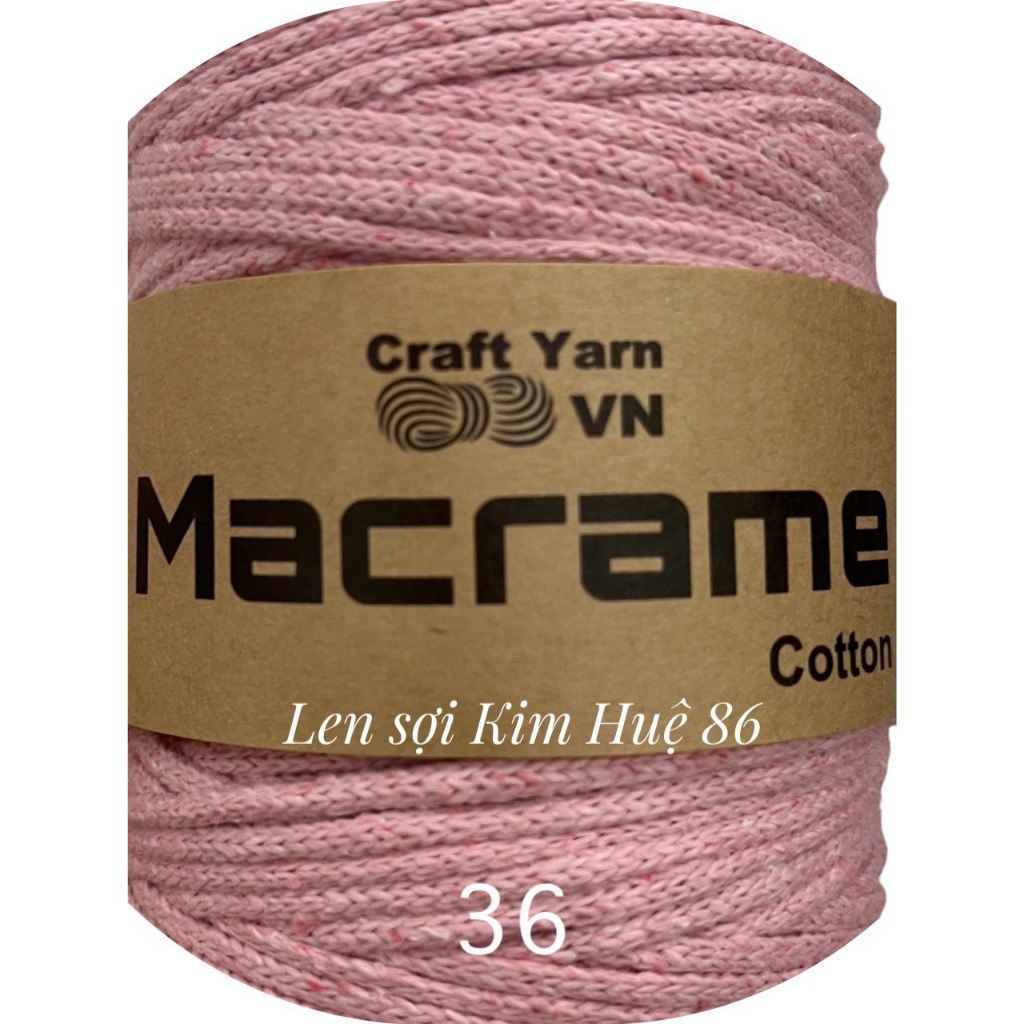 Sợi Macrame Cotton cỡ sợi 3mm dùng để trang trí, làm túi xách handmade