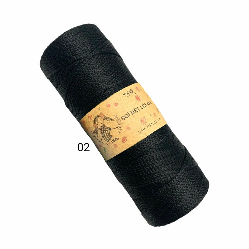 Sợi dệt trơn nhãn THHX chuyên móc túi, mũ, giày