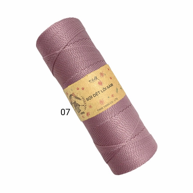Sợi dệt trơn nhãn THHX chuyên móc túi, mũ, giày