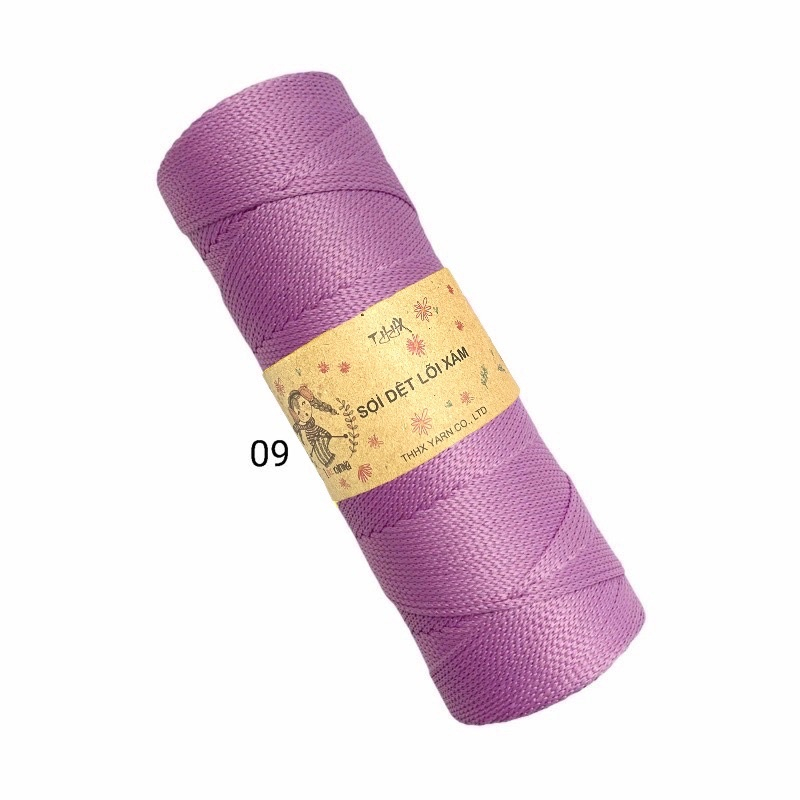 Sợi dệt trơn nhãn THHX chuyên móc túi, mũ, giày