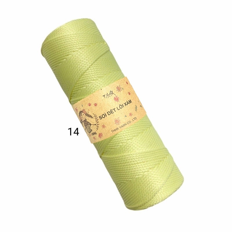 Sợi dệt trơn nhãn THHX chuyên móc túi, mũ, giày