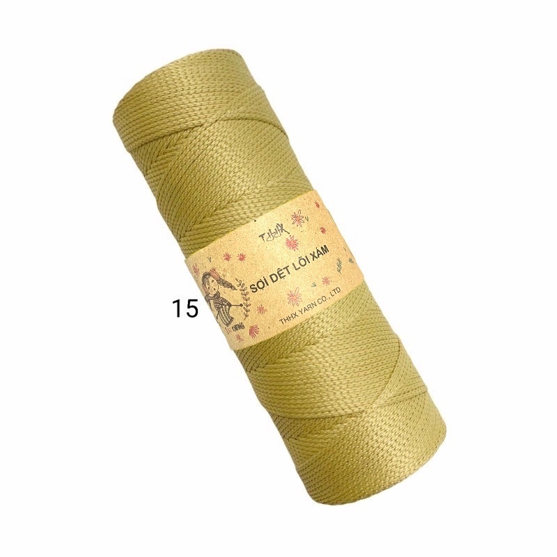 Sợi dệt trơn nhãn THHX chuyên móc túi, mũ, giày