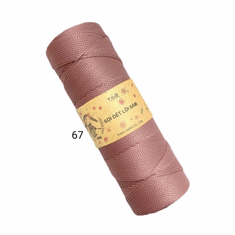 Sợi dệt trơn nhãn THHX chuyên móc túi, mũ, giày