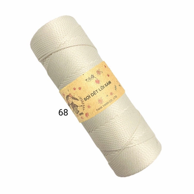 Sợi dệt trơn nhãn THHX chuyên móc túi, mũ, giày