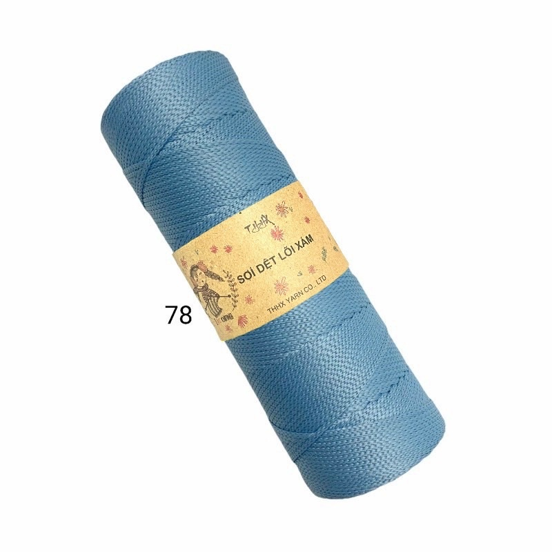 Sợi dệt trơn nhãn THHX chuyên móc túi, mũ, giày