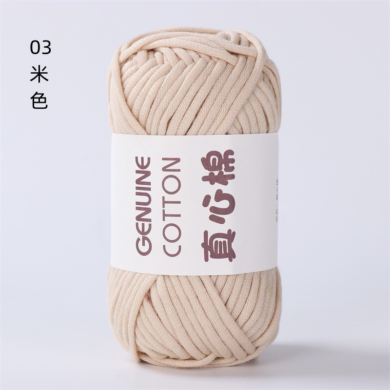 Sợi vải Genuine Cotton móc túi xách, balo...cỡ sợi 4mm cuộn 50g