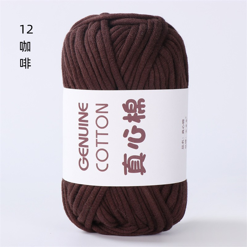 Sợi vải Genuine Cotton móc túi xách, balo...cỡ sợi 4mm cuộn 50g