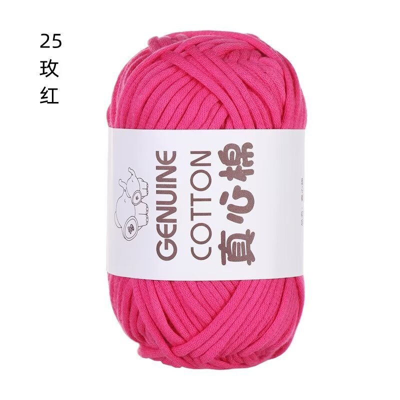 Sợi vải Genuine Cotton móc túi xách, balo...cỡ sợi 4mm cuộn 50g