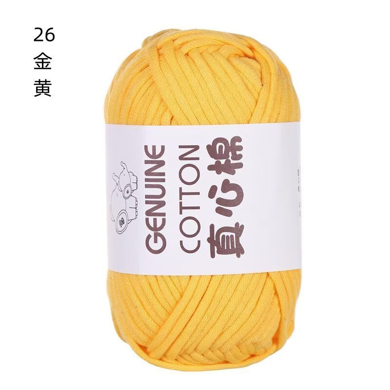 Sợi vải Genuine Cotton móc túi xách, balo...cỡ sợi 4mm cuộn 50g