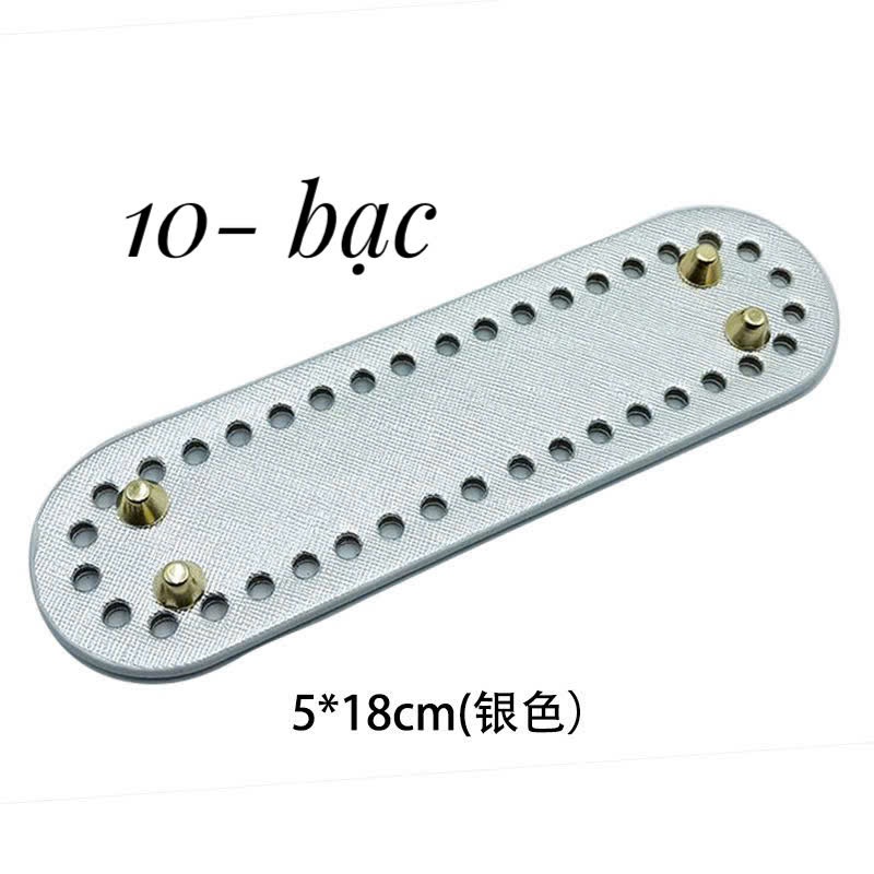 Đế da PU có đục lỗ sẵn kích thước 18*5cm