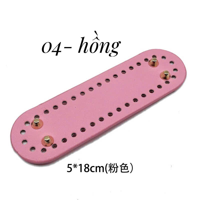 Đế da PU có đục lỗ sẵn kích thước 18*5cm