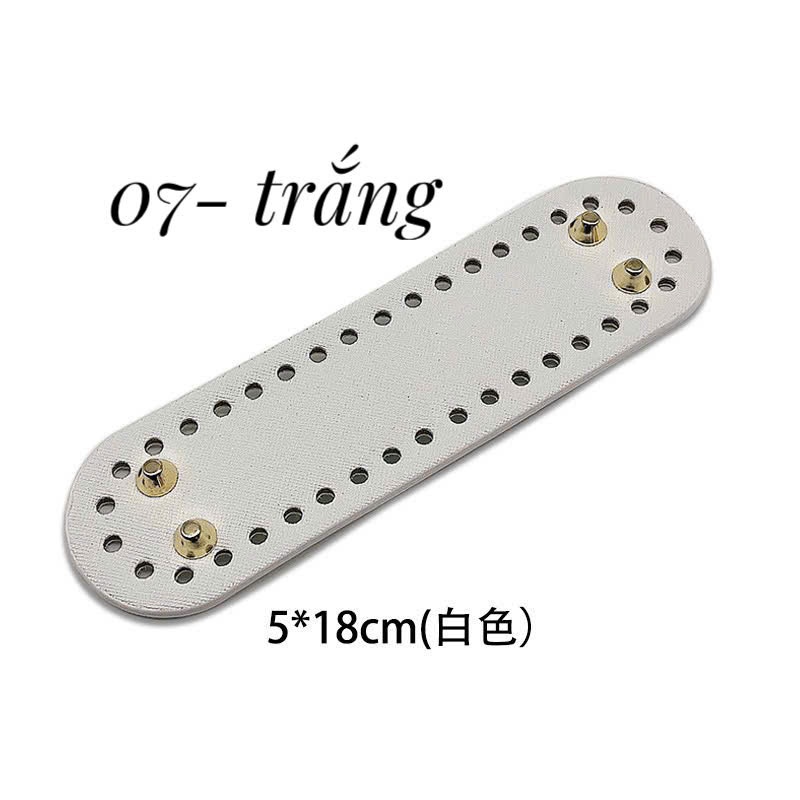 Đế da PU có đục lỗ sẵn kích thước 18*5cm