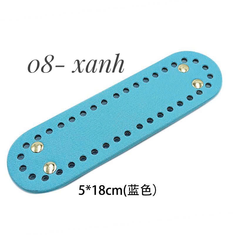Đế da PU có đục lỗ sẵn kích thước 18*5cm