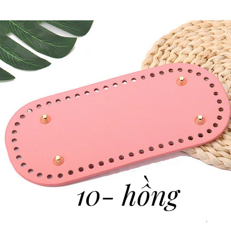 Đế da PU có đục lỗ sẵn kích thước 22*10cm