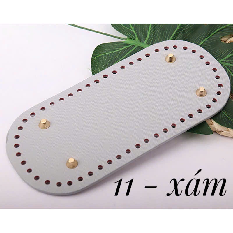Đế da PU có đục lỗ sẵn kích thước 22*10cm
