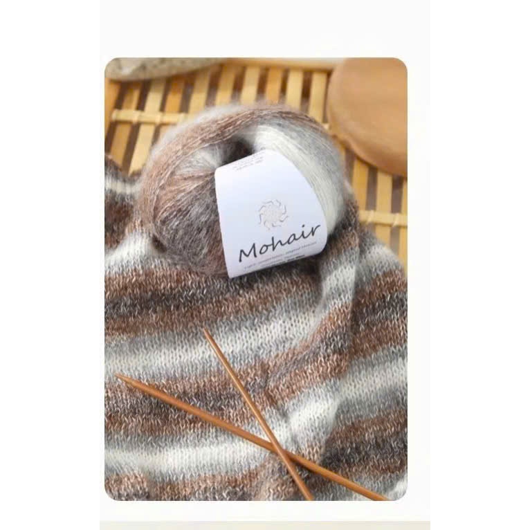 Len Mohair màu loang siêu đẹp, mềm mịn cuộn 25g
