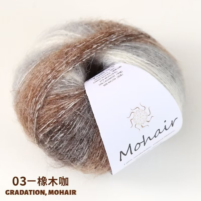 Len Mohair màu loang siêu đẹp, mềm mịn cuộn 25g