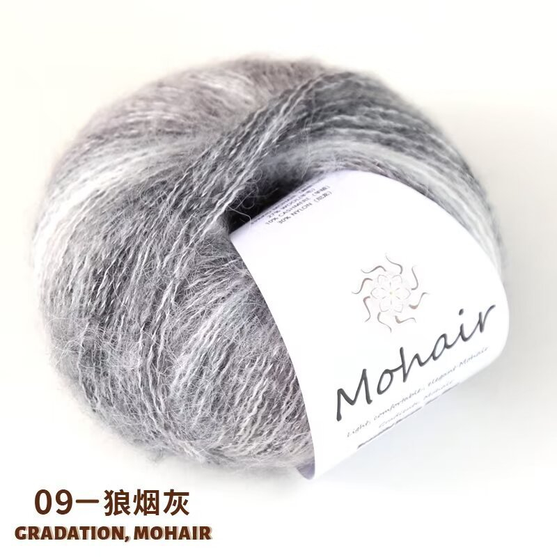 Len Mohair màu loang siêu đẹp, mềm mịn cuộn 25g