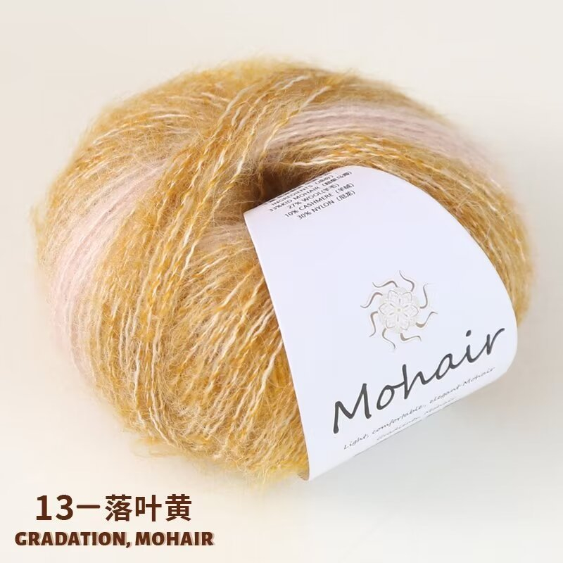 Len Mohair màu loang siêu đẹp, mềm mịn cuộn 25g