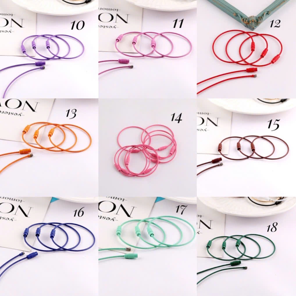 Vòng dây móc khóa nhiều màu ( 1 cái)