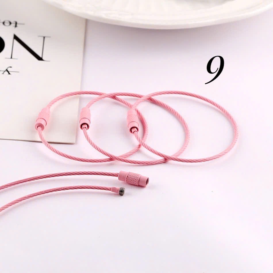 Vòng dây móc khóa nhiều màu ( 1 cái)