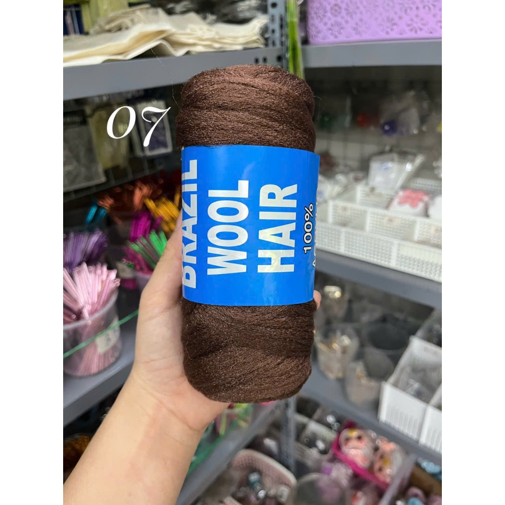 Len làm tóc búp bê- len tóc Wool Hair ( cuộn 70g)