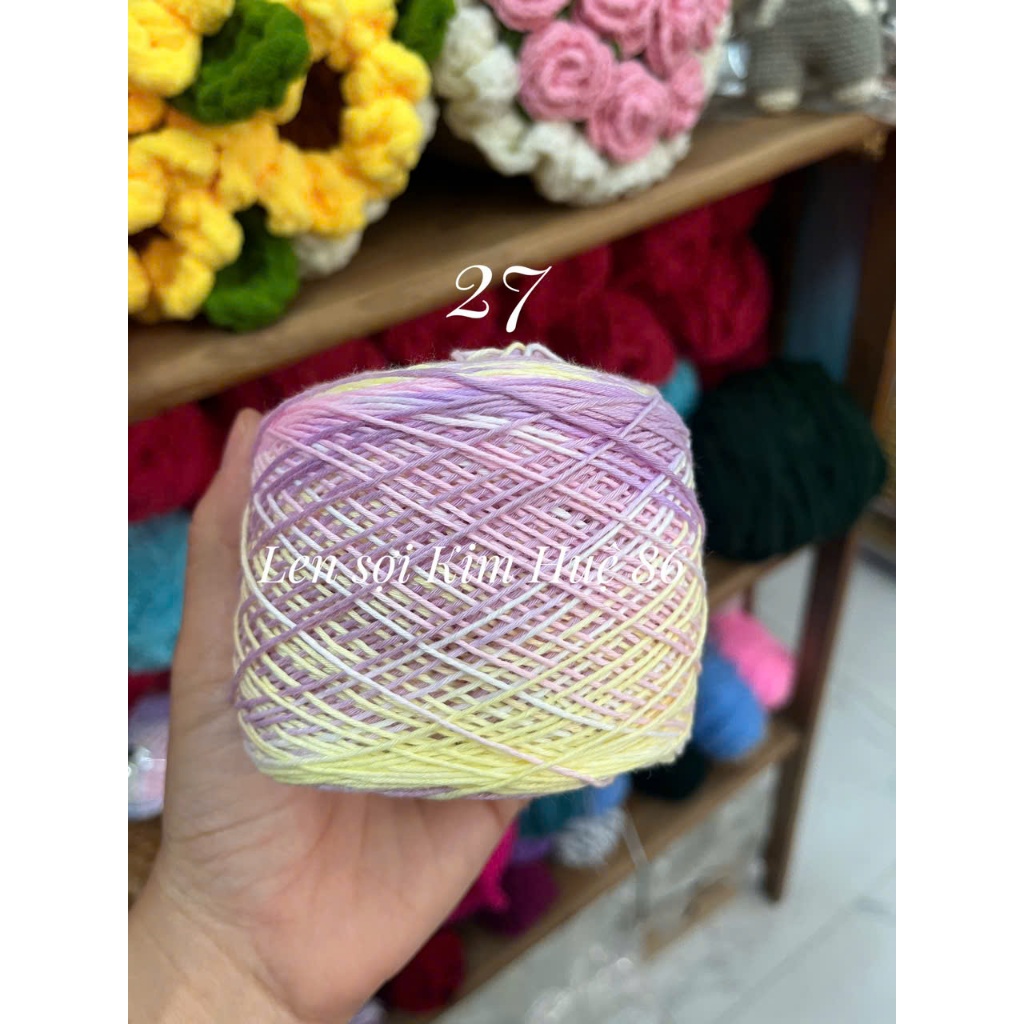 Sợi Cotton Việt Nam 1mm màu loang