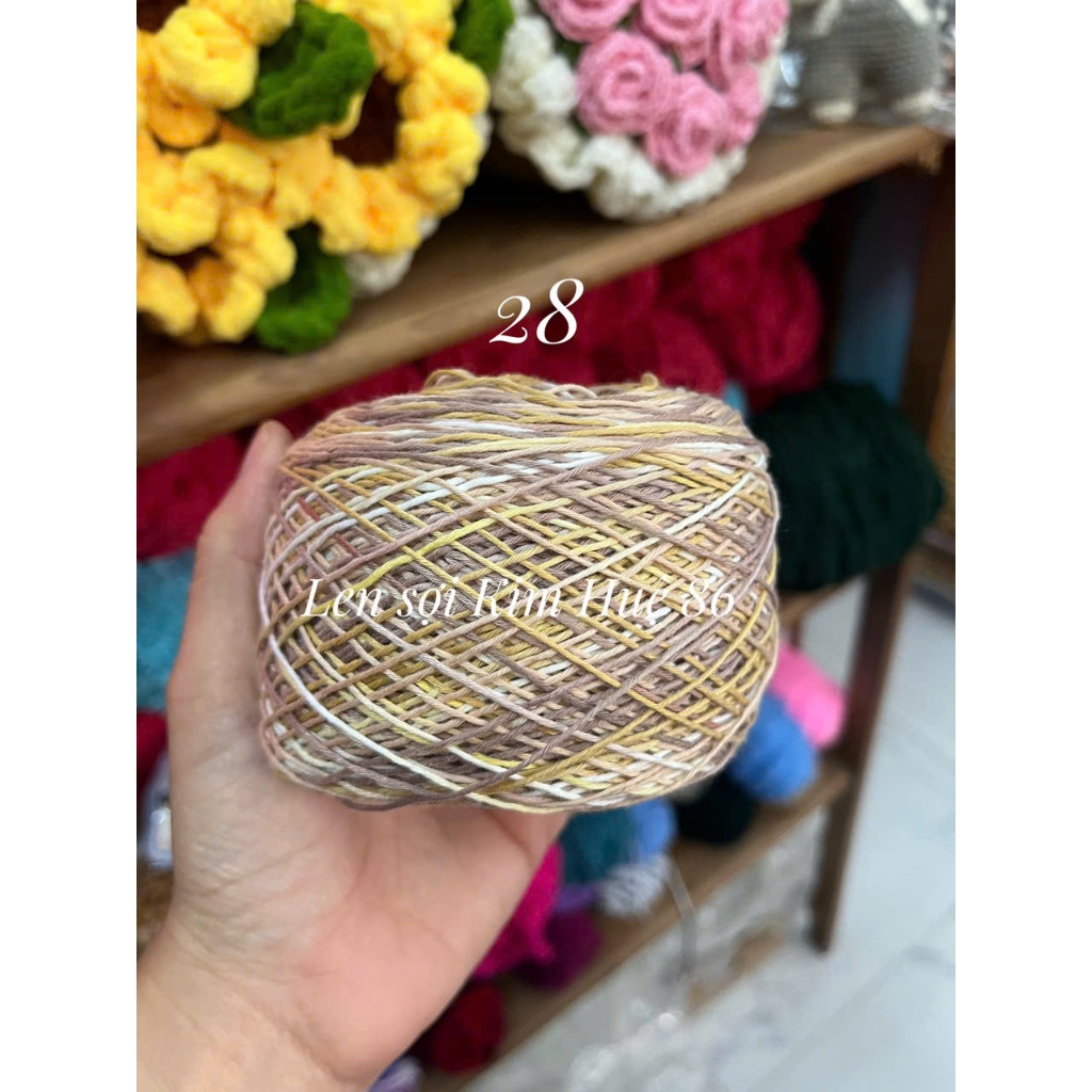 Sợi Cotton Việt Nam 1mm màu loang