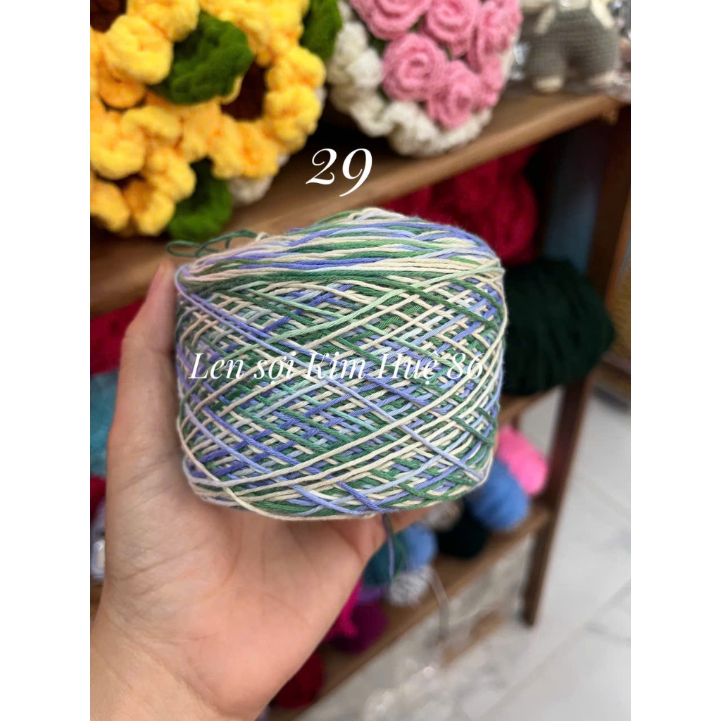 Sợi Cotton Việt Nam 1mm màu loang