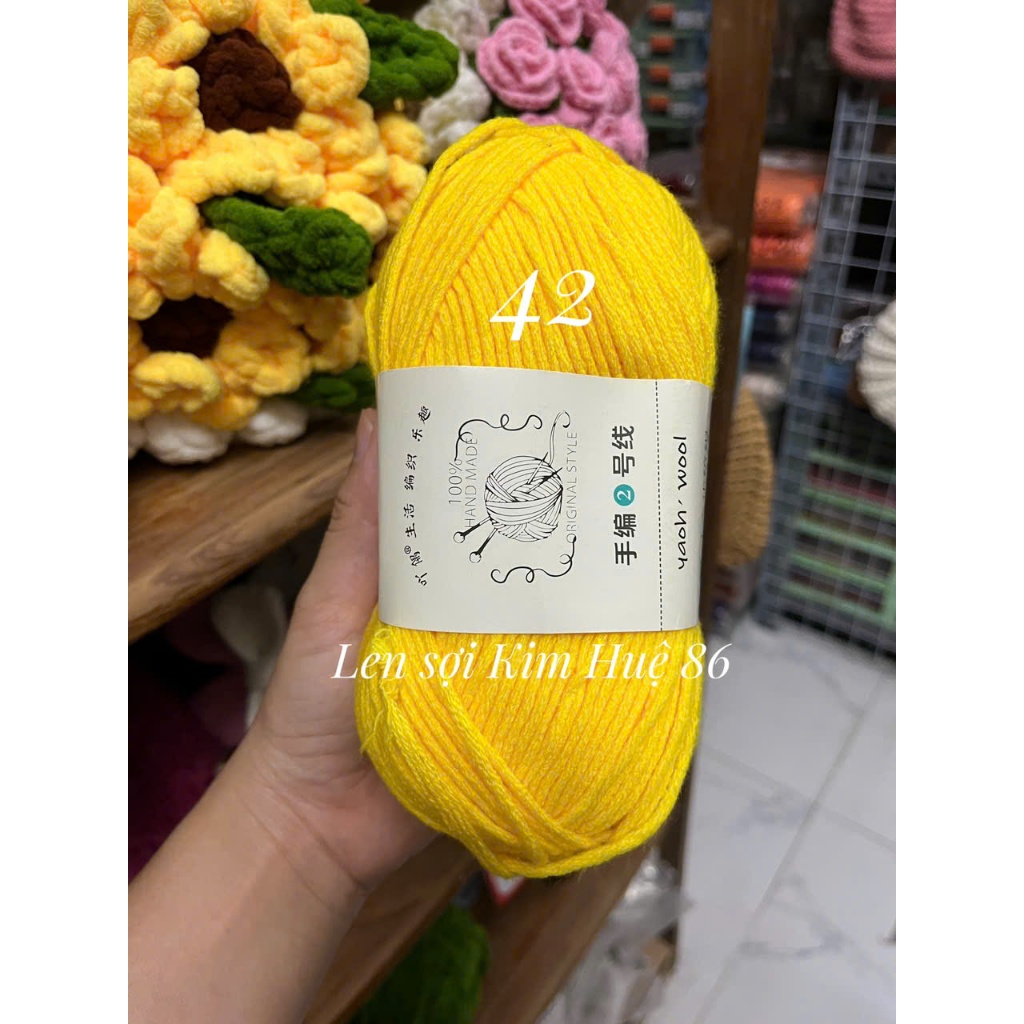 Len Yaoh Wool ( Shuxi Wool) sợi to 3mm cuộn 100g