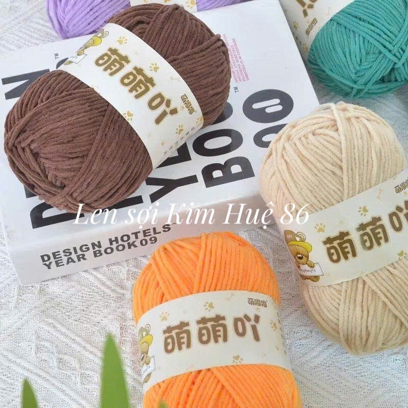 Len nhung gấu Meng Meng Ya cuộn 50g