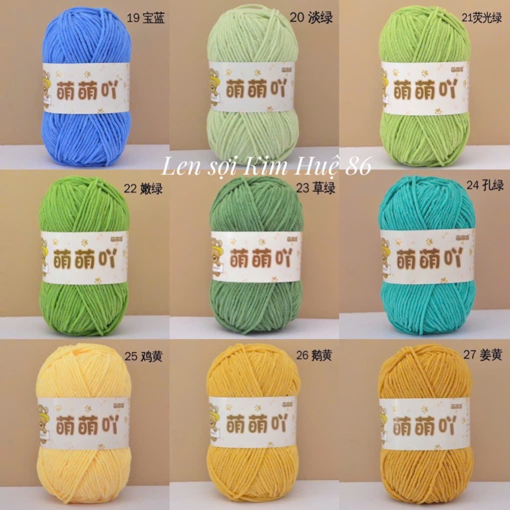 Len nhung gấu Meng Meng Ya cuộn 50g