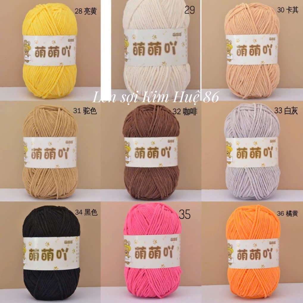 Len nhung gấu Meng Meng Ya cuộn 50g
