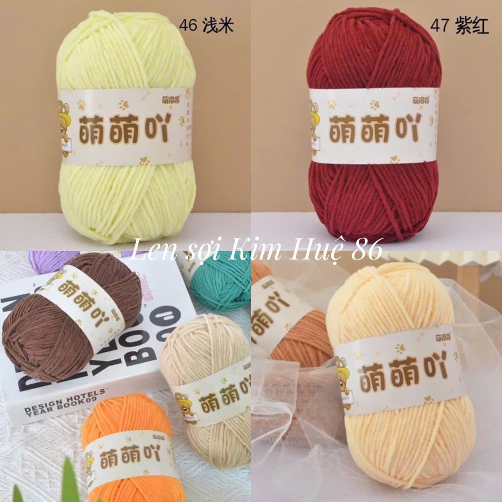Len nhung gấu Meng Meng Ya cuộn 50g