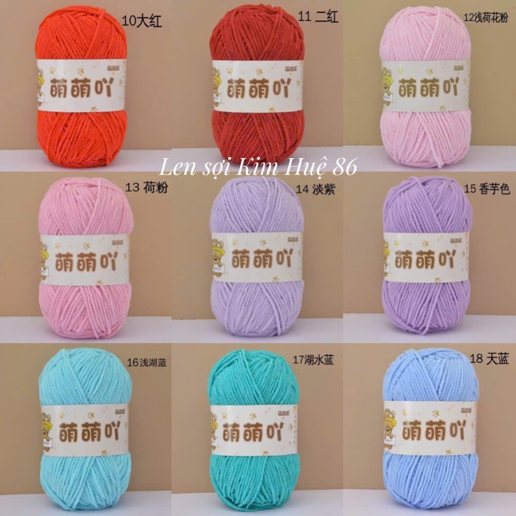 Len nhung gấu Meng Meng Ya cuộn 50g