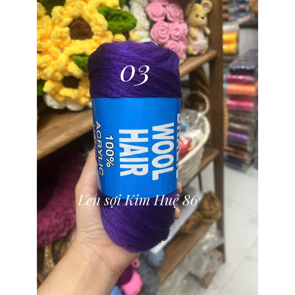 Len làm tóc búp bê- len tóc Wool Hair ( cuộn 70g)