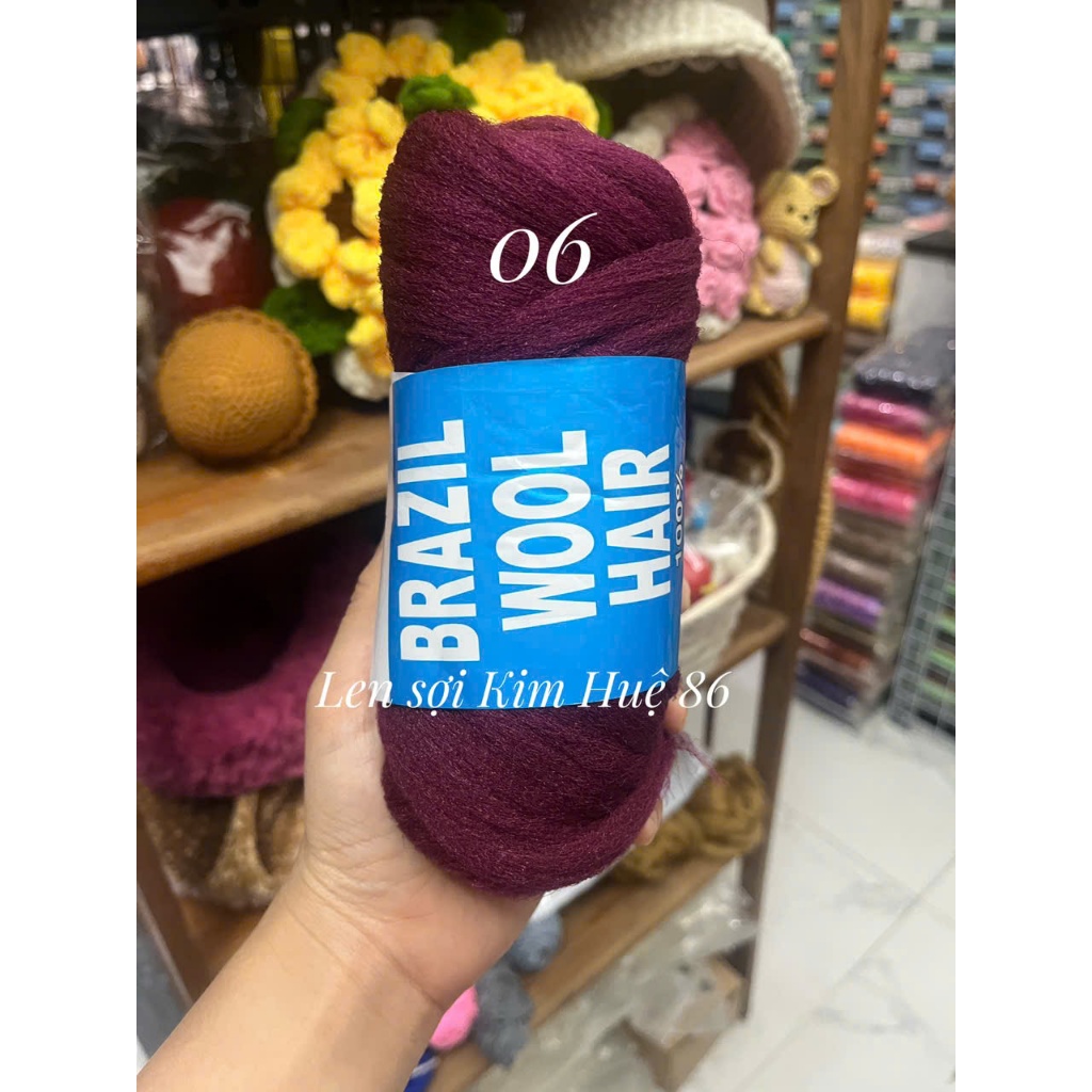 Len làm tóc búp bê- len tóc Wool Hair ( cuộn 70g)