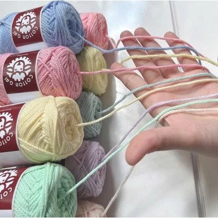 Sợi Cotton Gai Woolies 100gr, chất liệu polyester