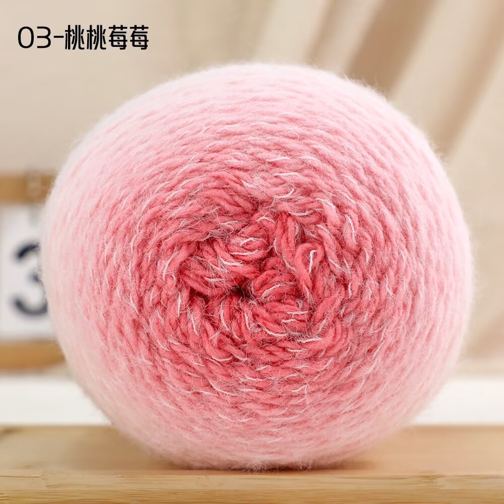 Len lông vũ loang màu (không mác) cuộn 200g