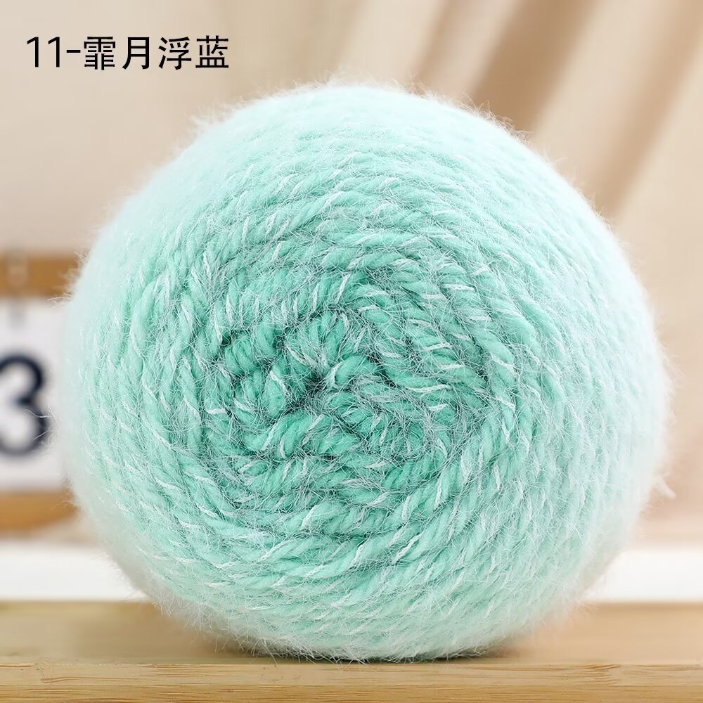 Len lông vũ loang màu (không mác) cuộn 200g