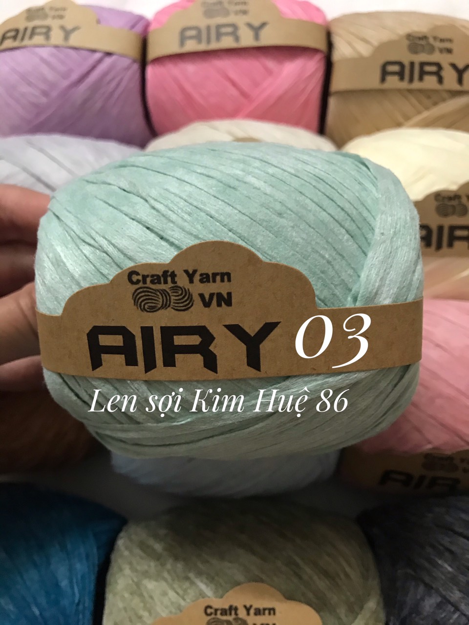 Sợi Airy móc mũ, túi cuộn 45g