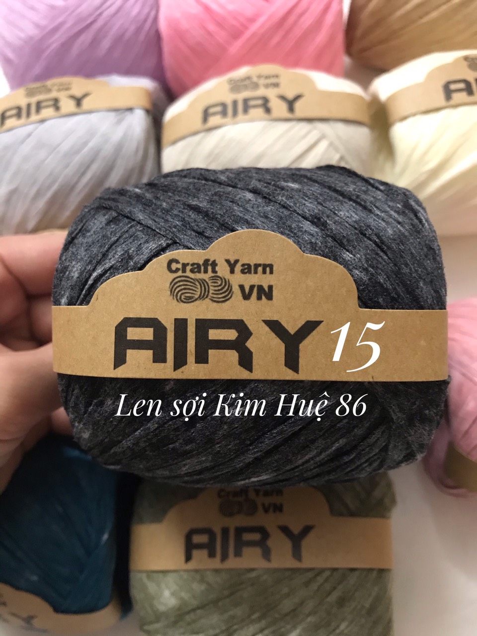 Sợi Airy móc mũ, túi cuộn 45g