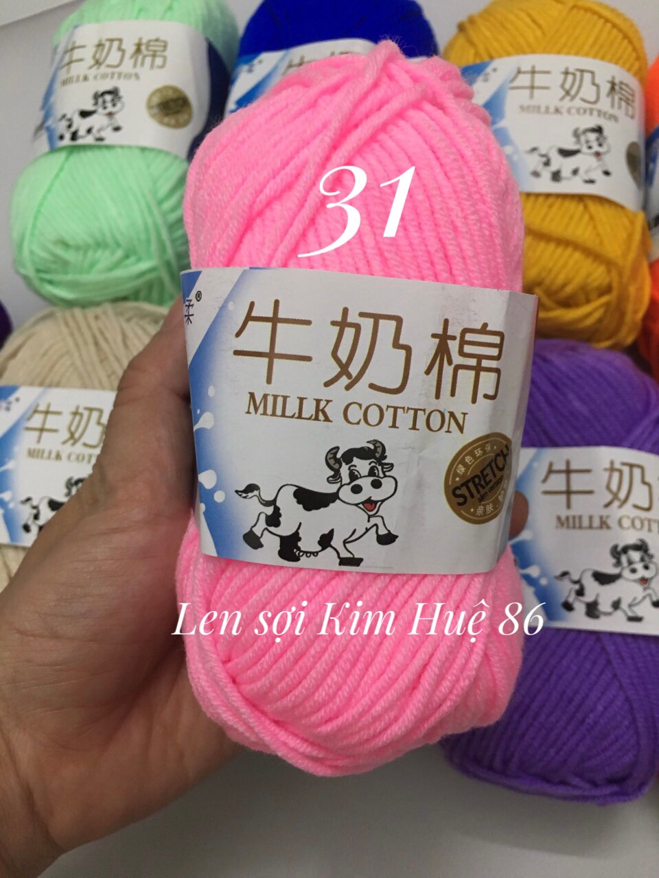 Len milk bò cuộn 50g