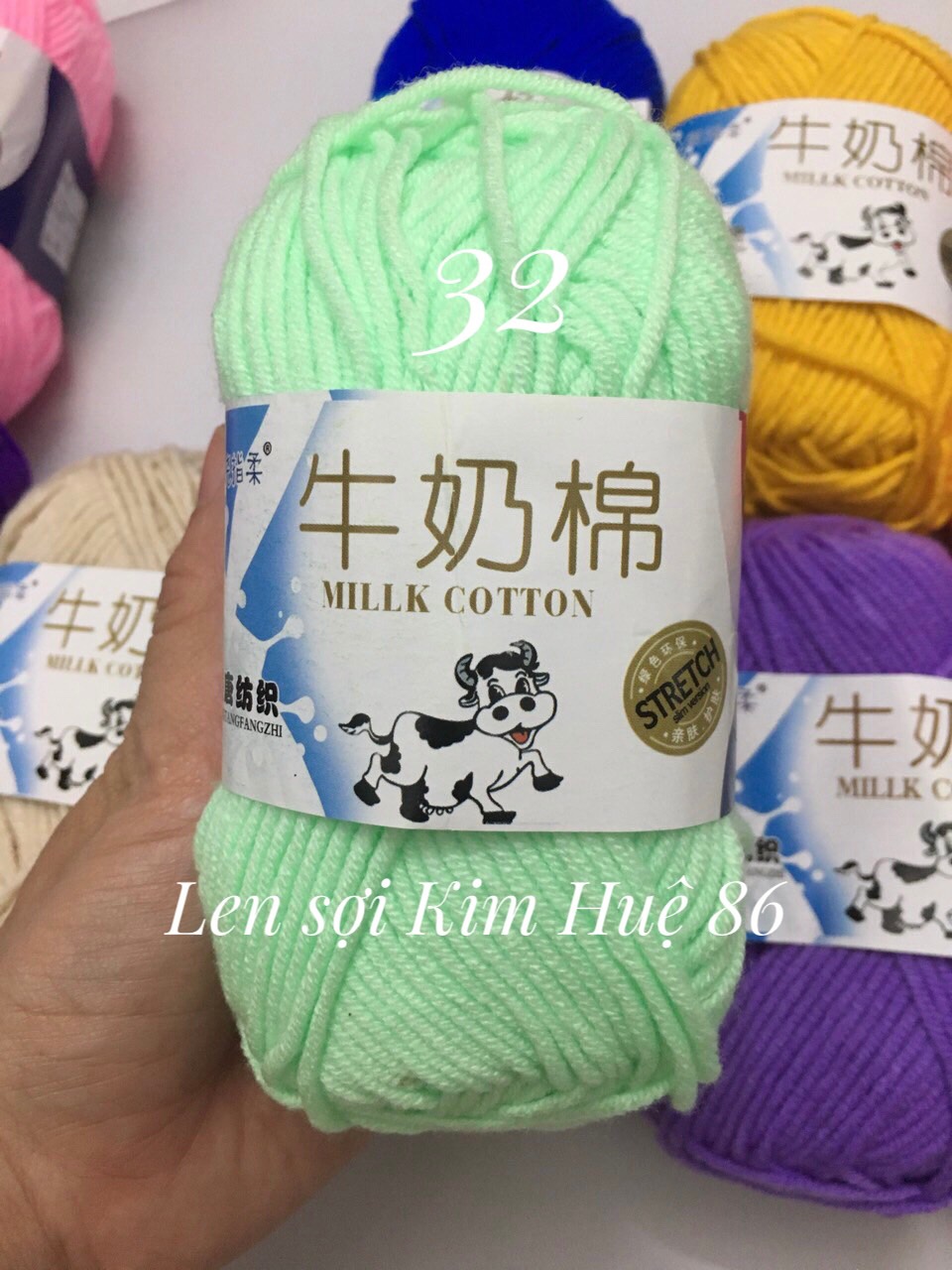 Len milk bò cuộn 50g