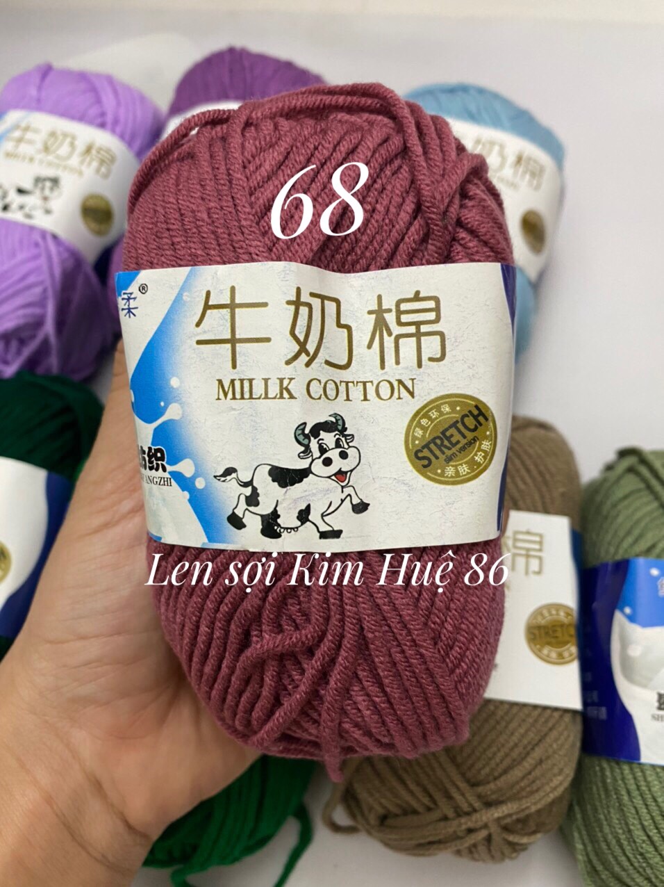 Len milk bò cuộn 50g