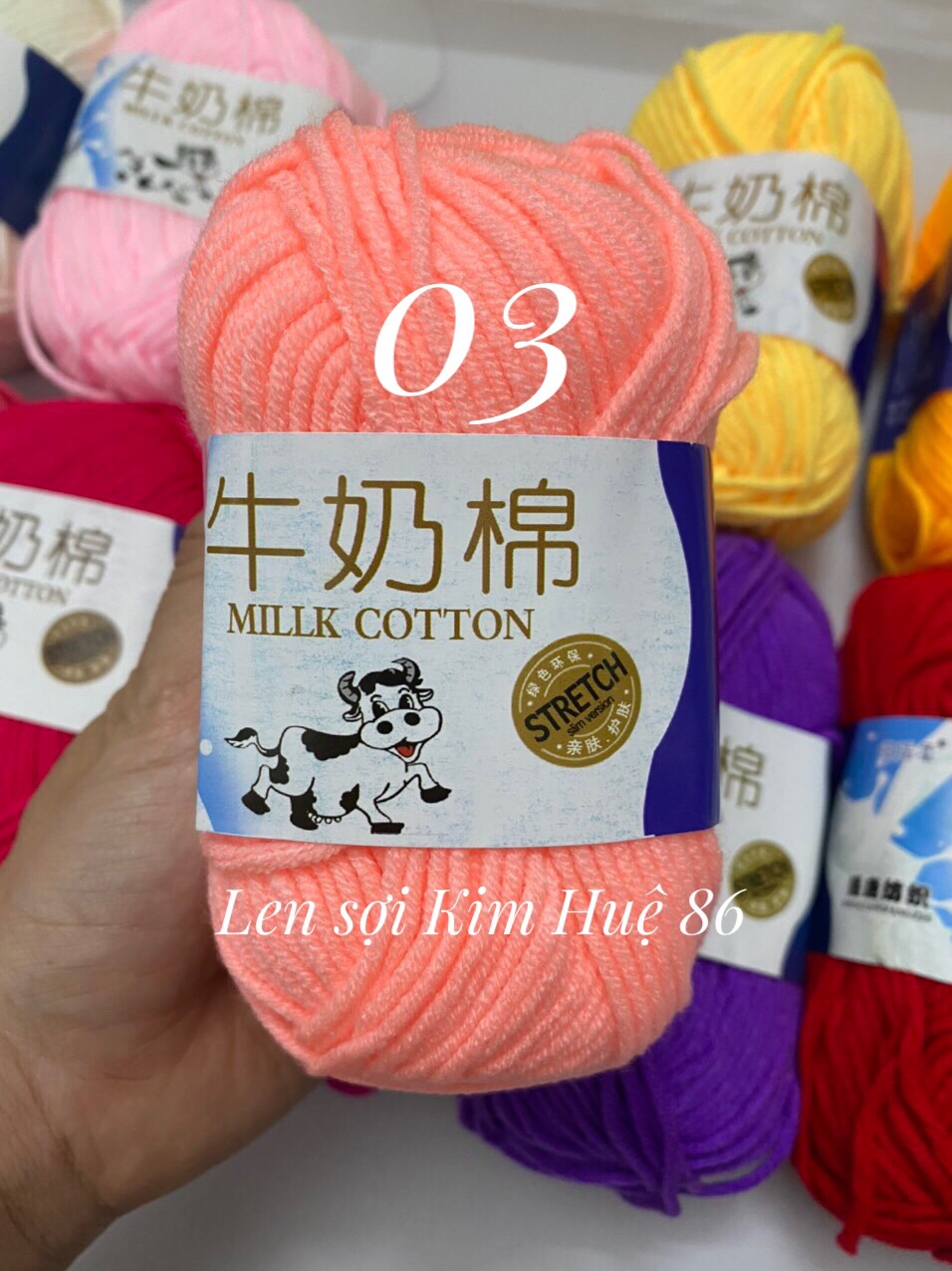 Len milk bò cuộn 50g